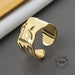 925 Sterling Silver Open Ring Men Women Irregular Wave Fashion Ring Jewelry