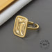 925 Sterling Silver Open Ring Men Women Irregular Wave Fashion Ring Jewelry