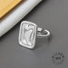 925 Sterling Silver Open Ring Men Women Irregular Wave Fashion Ring Jewelry