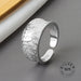 925 Sterling Silver Open Ring Men Women Irregular Wave Fashion Ring Jewelry