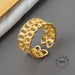 925 Sterling Silver Open Ring Men Women Irregular Wave Fashion Ring Jewelry