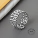 925 Sterling Silver Open Ring Men Women Irregular Wave Fashion Ring Jewelry