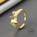 925 Sterling Silver Open Ring Men Women Irregular Wave Fashion Ring Jewelry