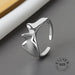 925 Sterling Silver Open Ring Men Women Irregular Wave Fashion Ring Jewelry