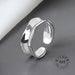 925 Sterling Silver Open Ring Men Women Irregular Wave Fashion Ring Jewelry