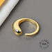 925 Sterling Silver Open Ring Men Women Irregular Wave Fashion Ring Jewelry