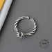 925 Sterling Silver Open Ring Men Women Irregular Wave Fashion Ring Jewelry
