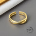 925 Sterling Silver Open Ring Men Women Irregular Wave Fashion Ring Jewelry