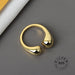 925 Sterling Silver Open Ring Men Women Irregular Wave Fashion Ring Jewelry