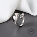 925 Sterling Silver Open Ring Men Women Irregular Wave Fashion Ring Jewelry