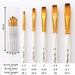Artist Paint Brush Set 5Pcs High Quality Nylon Hair Wood Black Handle Watercolor Acrylic Oil Brush