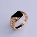 Classic Rhinestone Wedding Jewelry Ring Black Enamel Unisex Rings
