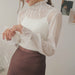 Transparent Korean Loose Women Lace Blouse Bottoming Tops