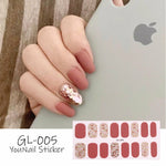 Nail Art Stickers UV Gel Polish Nail Wraps Strips Full Cover Colorful Nail Polish Stickers