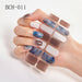 Nail Art Stickers UV Gel Polish Nail Wraps Strips Full Cover Colorful Nail Polish Stickers