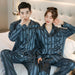 Luxury Pajama Suit Imitation Silk Pajamas Couple Sleepwear Men & Women Nightwear