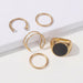 New Arrival Vintage 8Pcs/Set Fairy Colorful Stone Metallic Fashion Finger Rings