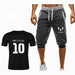 Men's Shirt + Shorts Messi T-shirt & Pant Two-Piece Set Lionel Messi Print Sportswear