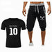 Men's Shirt + Shorts Messi T-shirt & Pant Two-Piece Set Lionel Messi Print Sportswear