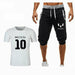 Men's Shirt + Shorts Messi T-shirt & Pant Two-Piece Set Lionel Messi Print Sportswear