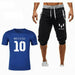 Men's Shirt + Shorts Messi T-shirt & Pant Two-Piece Set Lionel Messi Print Sportswear