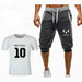 Men's Shirt + Shorts Messi T-shirt & Pant Two-Piece Set Lionel Messi Print Sportswear