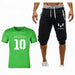 Men's Shirt + Shorts Messi T-shirt & Pant Two-Piece Set Lionel Messi Print Sportswear