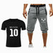 Men's Shirt + Shorts Messi T-shirt & Pant Two-Piece Set Lionel Messi Print Sportswear