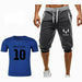 Men's Shirt + Shorts Messi T-shirt & Pant Two-Piece Set Lionel Messi Print Sportswear
