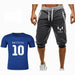 Men's Shirt + Shorts Messi T-shirt & Pant Two-Piece Set Lionel Messi Print Sportswear