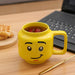 250mL Ceramic Cup Lego Mugs Smiling Expression Face Cartoon Coffee Milk Tea Mugs