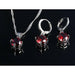 925 Sterling Silver Pendant Necklace Earrings Women Trendy Fashion Jewelry