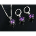 925 Sterling Silver Pendant Necklace Earrings Women Trendy Fashion Jewelry