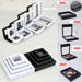 10Pcs Set 3D Floating Display Case Stands Holder Suspension Storage Jewelry Box