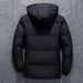 Men Winter Jacket Coat Casual Stand Collar Puffer Thick Hat White Duck Parka
