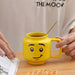 250mL Ceramic Cup Lego Mugs Smiling Expression Face Cartoon Coffee Milk Tea Mugs