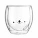 Double Wall Glass Mug Bear Cat Dog Cute Animals Double-Layer Coffee Tea Milk Cups