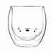 Double Wall Glass Mug Bear Cat Dog Cute Animals Double-Layer Coffee Tea Milk Cups