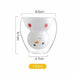 Double Wall Glass Mug Bear Cat Dog Cute Animals Double-Layer Coffee Tea Milk Cups