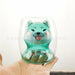 Double Wall Glass Mug Bear Cat Dog Cute Animals Double-Layer Coffee Tea Milk Cups