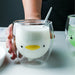 Double Wall Glass Mug Bear Cat Dog Cute Animals Double-Layer Coffee Tea Milk Cups
