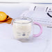 Double Wall Glass Mug Bear Cat Dog Cute Animals Double-Layer Coffee Tea Milk Cups