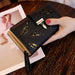 PU Leather Purse Long Gold Hollow Leaves Pouch Handbag For Women