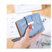 PU Leather Purse Long Gold Hollow Leaves Pouch Handbag For Women