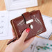 PU Leather Purse Long Gold Hollow Leaves Pouch Handbag For Women