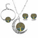 Tree Of Life Jewelry Sets Crystal Choker Necklace Adjustable Bracelet Jewellery Set