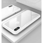 Tempered Glass Case For iPhone 12 12Mini 11 Pro MAX Clear Soft Silicone Glass Cover