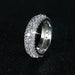 925 Sterling Silver Wedding Bands Eternity Rings Women Jewelry