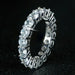 925 Sterling Silver Wedding Bands Eternity Rings Women Jewelry