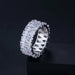 Luxury Sterling Silver Wedding Bands Eternity Ring Women Jewelry
